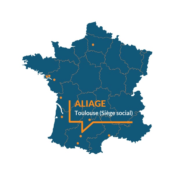 Carte des implantations d'Aliage - Conseil RH Carte des implantations d'Aliage - Conseil RH